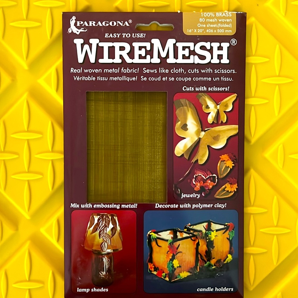 Brass Paragona Wire Mesh Real Woven Metal Fabric NIB 100% Brass